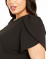 Фото #4 товара Plus Size Puff-Sleeve Sheath Dress