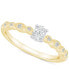 Фото #1 товара Diamond Oval Engagement Ring (3/8 ct. t.w.) in 14k Gold