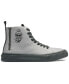 Karl Lagerfeld Men's Double Zip Hi Top with Side Logo on Sole Sneaker