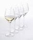 Фото #2 товара Cambron Optic White Wine Glasses, Set of 4