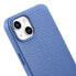 Фото #9 товара Чехол для iPhone 14 Plus ICARER из натуральной кожи с MagSafe Litchi Premium Leather Case синий