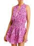Фото #1 товара Aqua Womens Floral Sleeveless Smocked Mini Dress Purple Size M