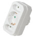 LogiLink LPS221 - Type F - Type C (Europlug)+Type F - 250 V - White - 3500 W - Male/Female