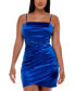 Фото #1 товара Juniors' Ruched Asymmetric Bodycon Dress