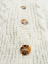 Фото #5 товара Reclaimed Vintage button up knit cable cardigan in cream