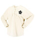 ფოტო #2 პროდუქტის Women's Cream Toronto Maple Leafs Original Six Lace-Up Spirit Jersey Long Sleeve T-shirt