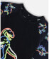 ფოტო #3 პროდუქტის Baby Boy Organic Cotton Two Piece Pajama Set Black Printed Neon Dino - Infant