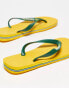 Фото #11 товара Havaianas Brasil Logo flip flops in yellow and green