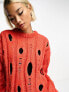 Фото #3 товара ASOS DESIGN open deconstructed jumper in red