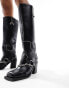 Public Desire Nashville knee boot with hardware in black