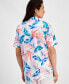 Men's Summer Leaf Regular-Fit Stretch Tropical-Print Button-Down Poplin Shirt, Created for Macy's