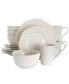 Фото #1 товара Luna Embossed Scalloped Dinnerware Set of 16 Pieces