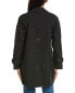 Фото #2 товара Пальто с пуговицами Via Spiga Button Back Coat, черное, женское