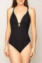 Lise Charmel 275689 Womens Diam Audace One-Piece Swimsuit, Black/jewel detail, M