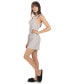 ფოტო #1 პროდუქტის Women's Soft Waffle Bamboo Blend Short Romper with Cinched Waist