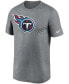 Фото #3 товара Men's Heathered Charcoal Tennessee Titans Logo Essential Legend Performance T-shirt