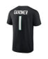 Men's Sauce Gardner Black New York Jets Player Icon Name and Number T-shirt