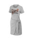 Фото #3 товара Women's Heather Gray San Francisco Giants Knotted T-shirt Dress