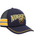 Men's Navy Denver Nuggets Sidebrand Stripes Trucker Adjustable Hat