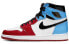 Кроссовки Nike Air Jordan 1 Retro High Fearless UNC Chicago (Белый, Голубой, Красный)