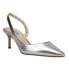 Nina Nina60 Metallic Pointed Toe Slingback Wedding Pumps Womens Silver Dress Cas 8.5 - фото #2