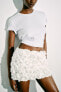 Фото #2 товара Мини-юбка из полупрозрачной ткани с цветочным принтом ZARA