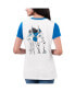 Women's White, Blue Detroit Lions Fashion Illustration T-shirt