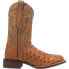 Фото #2 товара Dan Post Boots Alamosa Ostrich Embroidered Square Toe Cowboy Mens Brown Casual