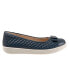 Фото #1 товара Trotters Anna T2256-400 Womens Blue Narrow Leather Loafer Flats Shoes
