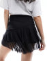 Фото #10 товара Mango mixed hem mini skirt in black