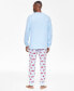 Фото #2 товара Men's 2-Pc. Santa Toss Mix It Cotton Pajama Set, Created for Macy's