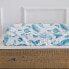 Фото #3 товара Crane Baby Cotton Quilted Changing Pad Cover - Caspian Whales