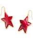 14k Gold-Plated Color Mother-of-Pearl Star Drop Earrings