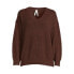 Dreamers By Debut Oversized Tunic V Neck Sweater Women Small Brown 100%Polyester