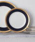 Odessa Cobalt Gold Set of 4 Salad Plates, Service For 4