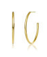 14K Gold Plated Large Open Hoop Earrings