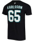 Фото #3 товара Men's Erik Karlsson Big and Tall Black San Jose Sharks Team Authentic Stack Name and Number T-shirt