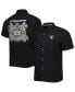 Фото #4 товара Men's Black Las Vegas Raiders Top of Your Game Camp Button-Up Shirt