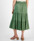 Фото #2 товара Petite Tiered Smocked-Waist Midi Skirt