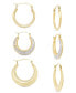 ფოტო #1 პროდუქტის 3-Pc. Set Small Hoop Earrings in 10k Gold