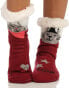 Фото #4 товара Cleo Style 1 Pair / 2 Pairs of Fluffy Cottage Socks, Slippers, House Shoes, ABS/Stockings with Teddy Fur, 2761