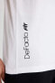 Фото #3 товара Футболка DeFactoFit Slim Fit с воротником "байкер" из плотной ткани, короткий рукав