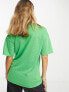 Фото #2 товара ASOS DESIGN crew neck relaxed t-shirt in texture in bright green