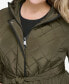Фото #5 товара Women's Plus Size Hooded Belted Quilted Coat