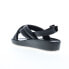 Softwalk Eden S2219-001 Womens Black Leather Wedges Sandals Shoes