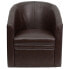 Фото #3 товара Brown Leather Barrel-Shaped Guest Chair
