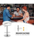 Фото #5 товара Set of 2 Bar Stools Adjustable PU Leather Barstools Swivel