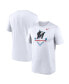 Men's White Miami Marlins Big and Tall Icon Legend Performance T-shirt