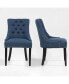 Фото #2 товара Upholstered Wingback Button Tufted Dining Chair Set of 2