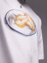 Фото #5 товара Topman premium oversized t-shirt with sliced fruit print in white